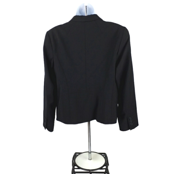 Talbots Black Wool Blend Long Sleeve Two Button Blazer Jacket Womens 12P NWT - Picture 3 of 15